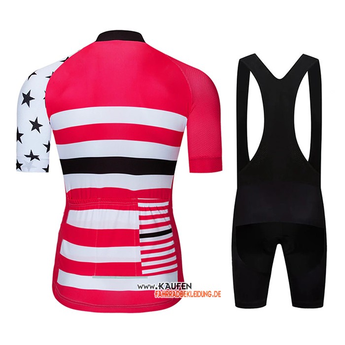 Le Col Kurzarmtrikot 2020 und Kurze Tragerhose Rosa Wei